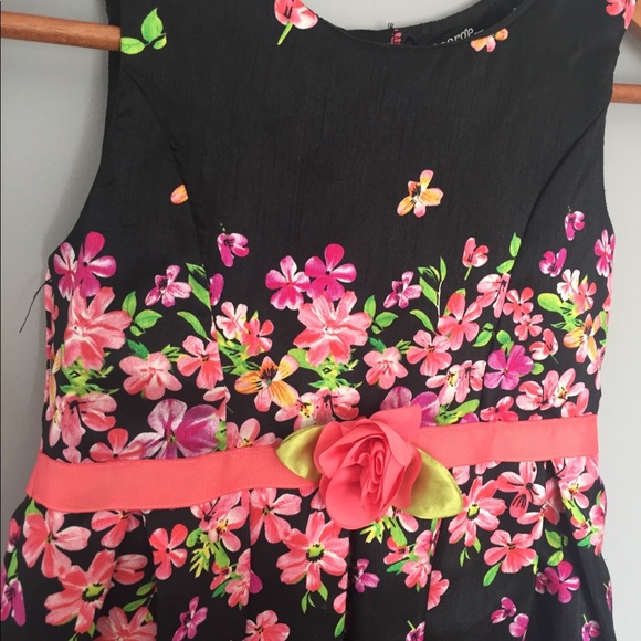 Children’s Black Floral Dress - Picture 3 of 4